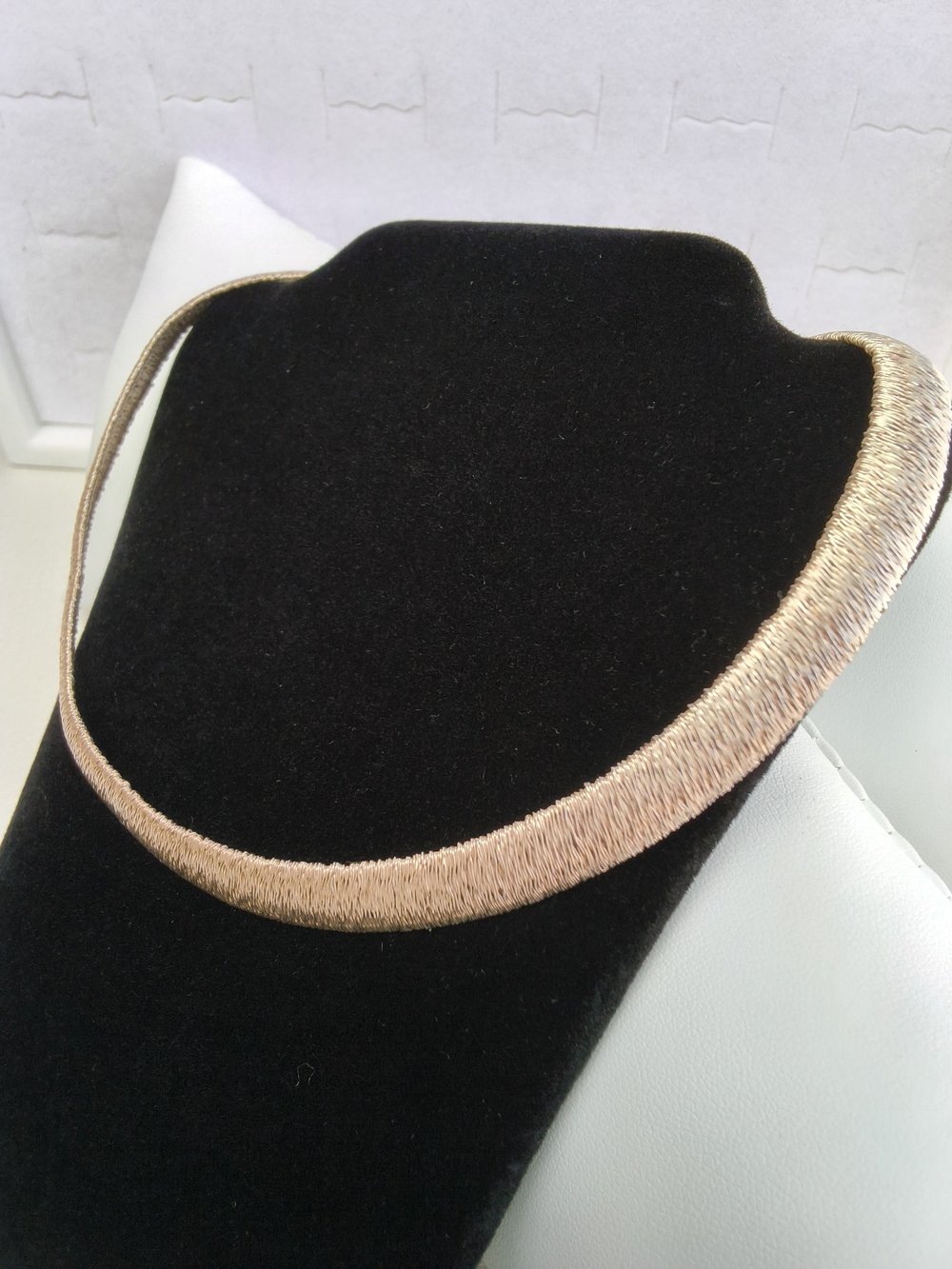 Sterling Silver Wrap Omega Collar Necklace Vintage 925 Milor Italy 16 inch
